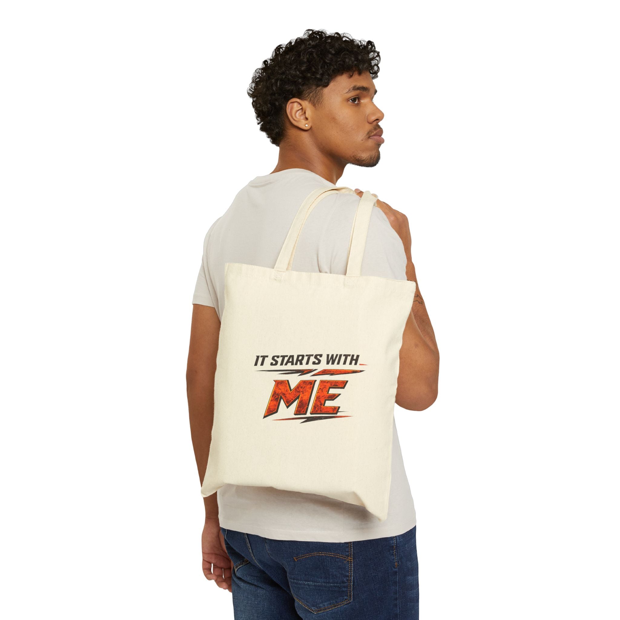 It Starts with me doubel sided Cotton Canvas Tote Bag