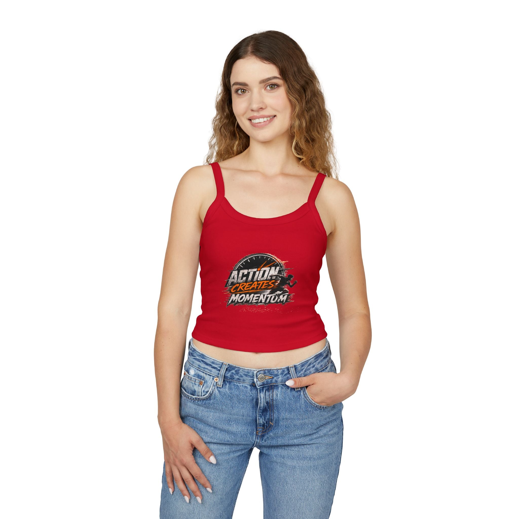 Action Creates Momentum Women's Spaghetti Strap Tank Top