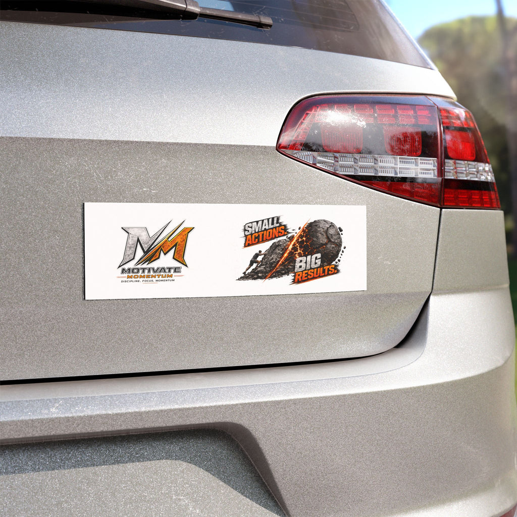 Small Actions Big Results Car Magnets