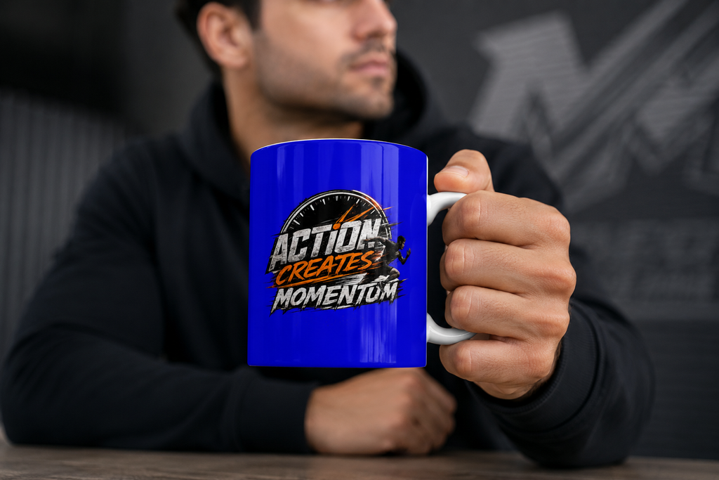 Action Creates Momentum Ceramic Mug, (11oz, 15oz)