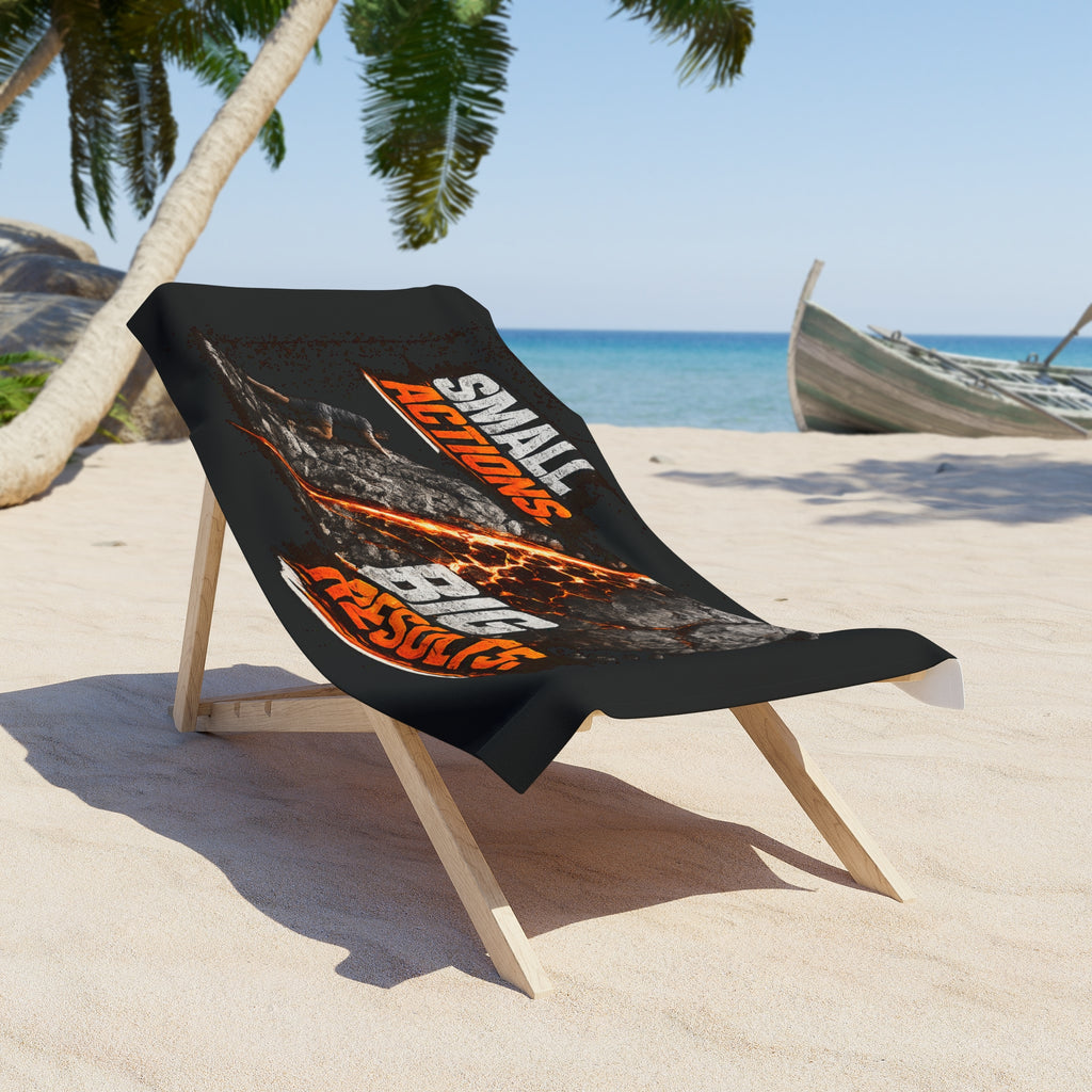 Small Actions, Big Results Beach Towel